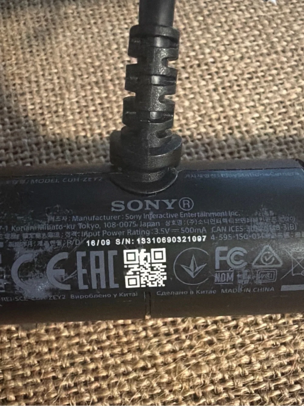 Sony Black PlayStation 4 camera black CUH-ZEY2